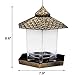 Twinkle Star Wild Bird Feeder Hanging for Garden Yard Outside Decoration, Hexagon Shaped with Roof