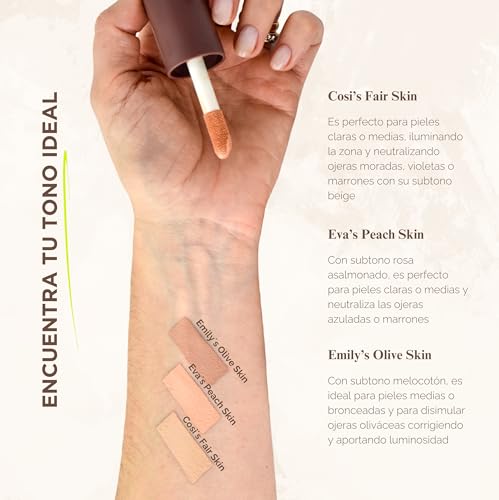 SS| Double S Beauty - Corrector Ojeras Mágico | Antiojeras Mujer Piel Bonita, Cuidada y Saludable | Ojos Contorno Maquillaje Textura y Pigmentación Ideal | Borrador Ojeras Alta Cobertura Mate (Medio) - imagen 3