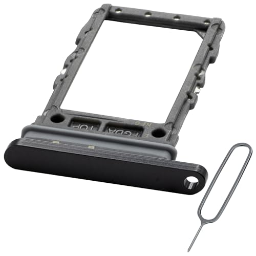 MMOBIEL Dual-SIM- Kartenhalter Kompatibel mit Samsung Galaxy Z Flip6 - SIM-Tray - SIM-Kartensteckplatz - SIM-Kartenhalter Ersatz - inkl. SIM-Nadel und Wasserdichtem Gummiring - Schwarz