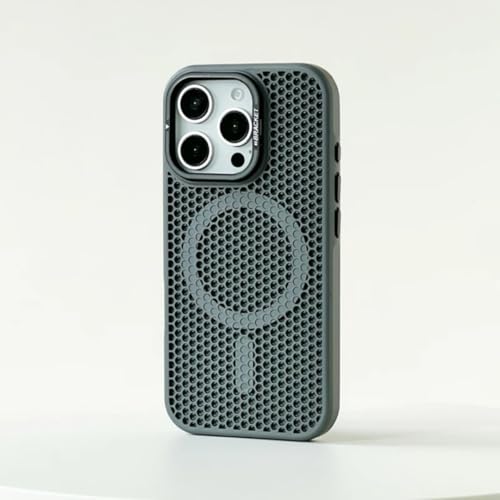 Coque iPhone 16 Plus ventilée à charge sans fil et béquille alliage
