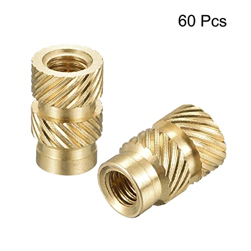 Écrous moletés M3 laiton uxcell, inserts de précision filetés 8mm x 5mm