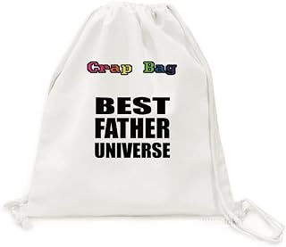 Mochila leve de lona com citação de festival Best Father Dad Universe