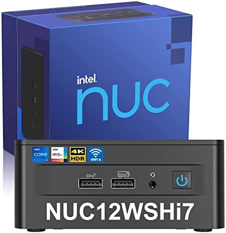 Intel NUC 12 NUC12WSHi7 Home&Business Desktop Mainsteam Kit, Barebone, Intel Core i7-1260P 12-Core, Up to 4.7 GHz Turbo, 35W TDP, Intel Iris Xe Graphics, with AC Cord. Add't Components Needed.
