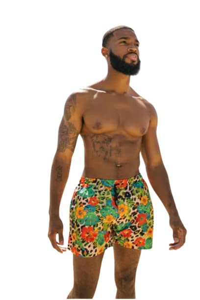 Baecation Couples Matching Swimsuits His and Hers Women's Leopard One Piece Swimsuit & Men's Trunks2