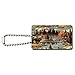 Moose Cabin Forest Woods Canoe Pattern Wood Wooden Rectangle Keychain Key Ring