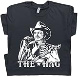 XL - Merle Haggard Shirt The Hag Vintage Country Music T Shirt for Men Women Guys Outlaw Mama Tried Highwaymen Tee Black