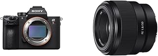Sony Alpha 7R IV Full Frame Mirrorless Interchangeable Lens Camera w/High Resolution 61MP Sensor and Fe 50mm F1.8 Lens, Black
