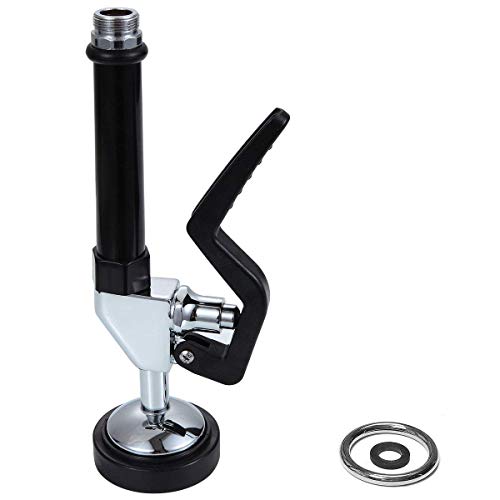 POUGEO Gastro Handbrause Küchenarmatur Ersatzbrause für Gastrobrause/Geschirrbrause/Handbrause Gastro - Edelstahl Chrom Fertig - 1/2" Standard-AG Adapter - Spülbrause Ersatzkopf Schwarz Cover