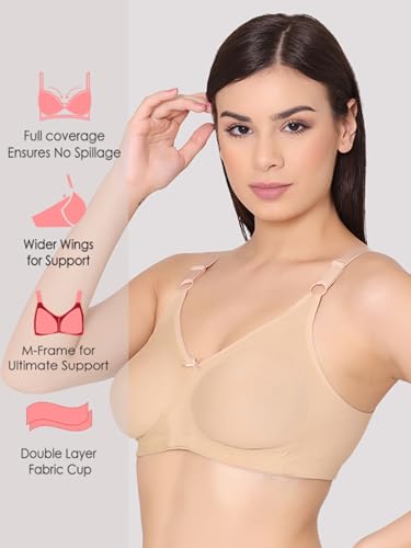 Image of Groversons Paris Beauty Super Support M-Frame Non Padded Everyday Cotton Bra (BR133)