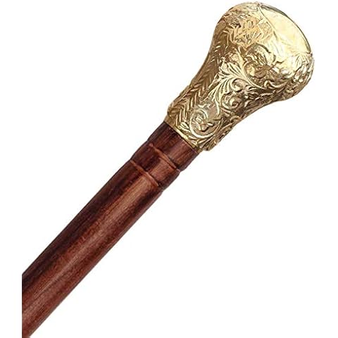 Bastón náutico de acero sólido con mango de latón desmontable Cover