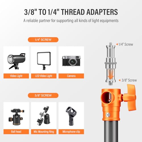 Image of Heavy Duty Light Stand 9.1ft /280cm All Metal Tripod Stand Max Loading:10KG