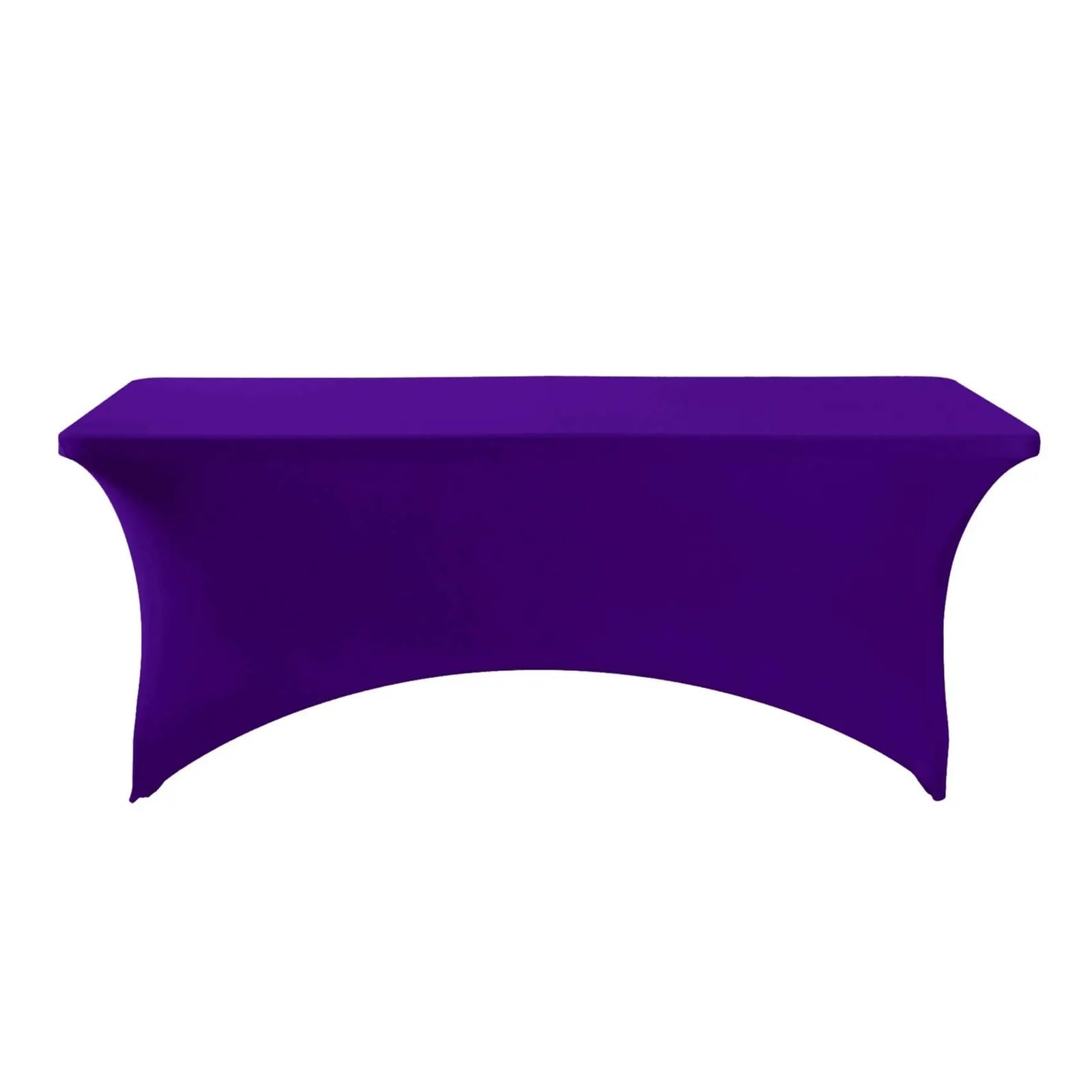 SNGUOQ 2 Pcs Spandex Table Cover For 6ft Stretch Tablecloth For Party, Banquet, Wedding And Events Purple For Event, Wedding