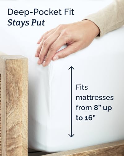 Image of Twin 4 Piece Bed Sheet Set - Comfy, Breathable & Cooling Sheets - White