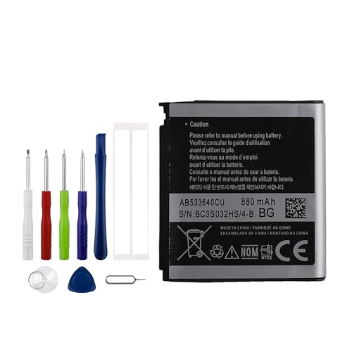 Vvsialeek New AB533640CU Replacement Battery for Samsung S3600,S3600 Metro,G3110,G400 with Technical Toolkit