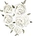 Szeridan Wandtattoo Pfingstrose Rose Blumen Wandaufkleber Deko Pfingstrosenaufkleber Schlafzimmer Wohnzimmer Kinderzimmer Klassenzimmer Home Dekoration Aufkleber Blume Wandsticker (50 x 50 cm, Weiß)