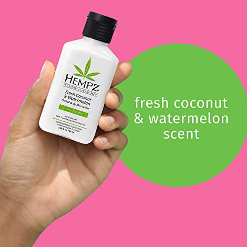 Hempz Herbal Body Moisturizer, Pearl White, Fresh Coconut/Watermelon, 2.25 Ounce #TOP2