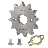 CQSPMOTO 420 12T 17mm Motorcycle Front Engine Sprocket Compatible with 50cc 70cc 90cc 110cc 125cc 140cc 160cc Engine Honda TaoTao Loncin Roketa Coolster Sunl Lifan Chinese ATV Quad Dirt Bike 4 Wheeler