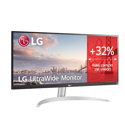 LG 29WQ600-W - Monitor UltraWide Ultrapanorámico 29 pulgadas, 21:9, Panel IPS: 2560x1080, 300cd/m², 1000:1, sRGB 99%, HDMIx1, DPx1, Altavoces Estéreo 7W con Tecnología MaxxAudio, Color Blanco