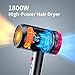 ANNE BETTY Hair Dryer with Diffuser, Portable Blow Dryer for Curly Hair for Women/Men, 1800 Watt Ionic HairDryer, Blow Dryer with Nozzle for Fast Drying as Salon, Lightweight