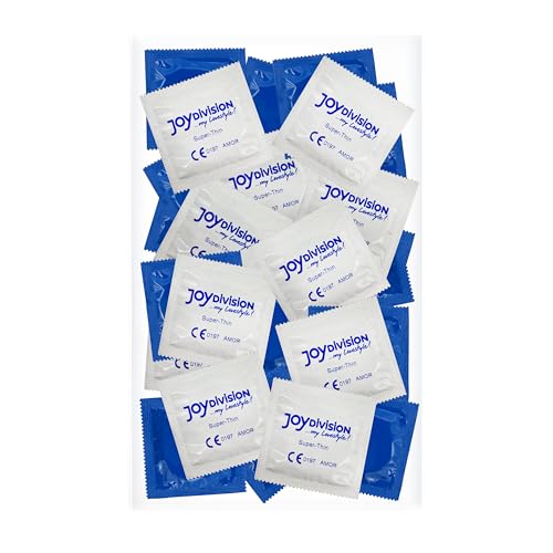 JOYDIVISION préservatifs Super Thin 100 pièces – ultra-fins pour une sensation naturelle, latex naturel premium, sûrs et testés dermatologiquement,...