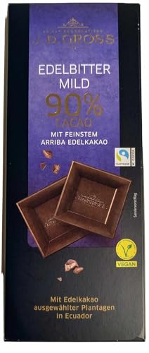 J.D. GROSS 90% - Bar of chocolate dark 90% of cocoa Arriba alta of gama - Cata intensa y sutil de un chocolate fino% 20et aromático - 125g