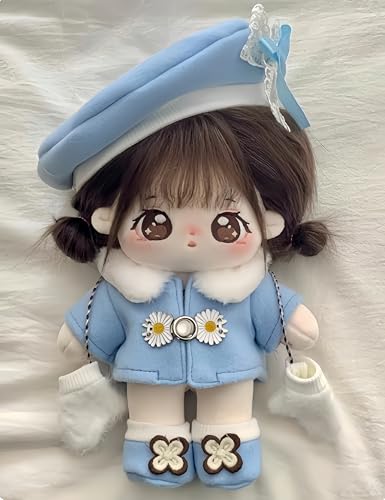 QGYDYH Muñeca de peluche de 20 cm. Muñecas de algodón de anime con esqueleto, muñeca de peluche suave, regalo de cumpleaños (j)