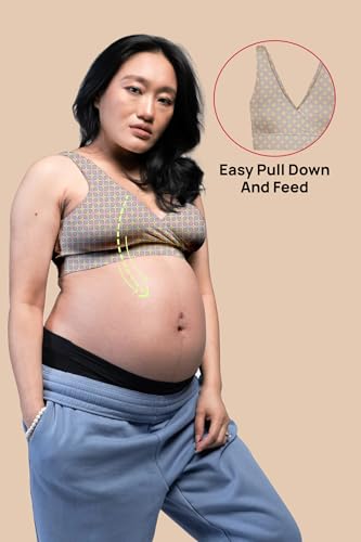 Image of &Circus Maternity Bra | Nursing Bra for Women | Pull Down Feeding Bra | Non Padded Bra for Women Slip On | Tencel Micromodal