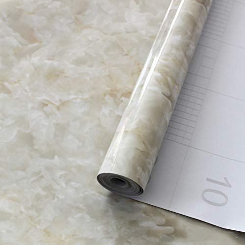 Papel Pintado de mármol, Papel de Contacto de Granito, Vinilo Autoadhesivo Pelar y Pegar Fondo de Pantalla Papel de Contacto Removible, para Cocina, encimera, Pegatina de Papel Pintado 0.6cm*5M (T)