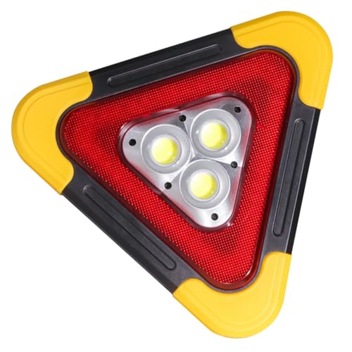 Triangle urgence LED avec lampe de travail portable signal sécurité routière garage