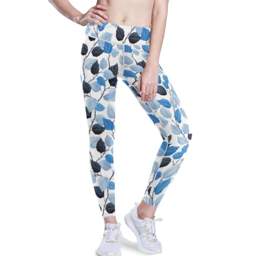 Leggings de yoga azul hiedra y cian ideales para pilates estudio y paseos activos de mujer
