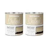 Rust-Oleum Sandstone Chalked All-in-One Ultra Matte Paint | One Coat Coverage | No Primer, Sanding, Or Topcoat Needed | Easy Clean Up | Made in USA | 30 OZ | 2 Pack