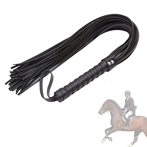 Leather Crop Whip | Black Leather Riding Whip,Equestrian Whip Accessories, Whip Crop for Horses