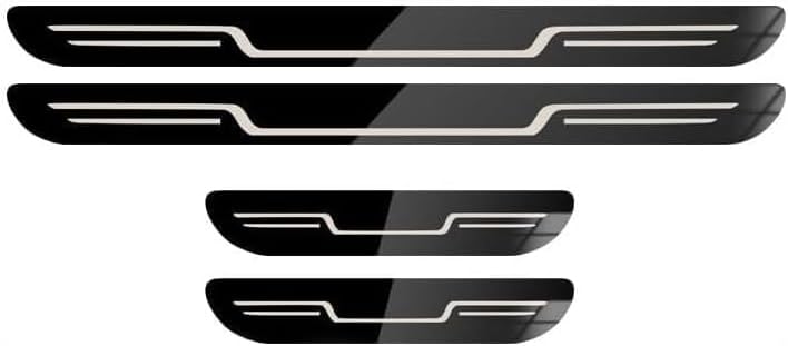Stainless Steel Car Door Sill Protector for Countryman (U25), Kick Plate Guard Strips Pedal Trim Threshold Protectors Accessories,A/Carbon Fiber Look
