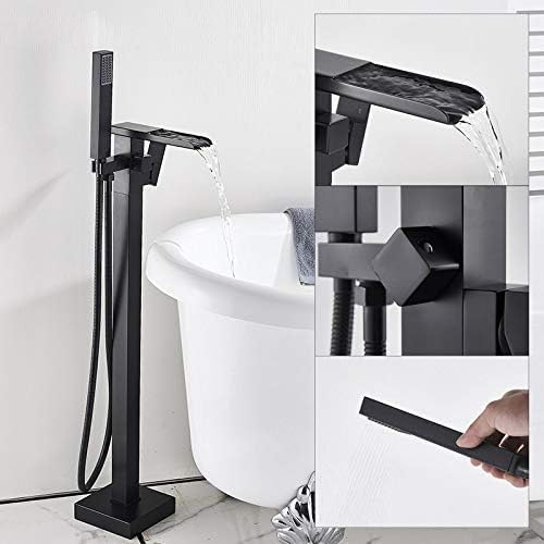 Mitigeur de baignoire en laiton massif noir pour salle de bains moderne