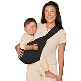 Ergobaby Upsie Hip Sling – Onyx Black Baby Carrier – Lightweight, Adjustable Sling for Toddlers – Breathable & Ergonomic Design