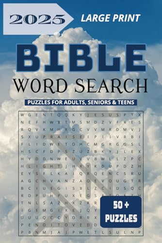 Bible Word Search: 50+ Bible-Themed Word Search Puzzles | Fun & Challenging with Solutions for Adults, Seniors & Teens