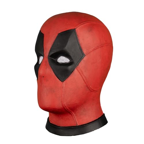 La Mejor Lista de Mascara spiderman más recomendados. 43 Ghoulish Productions Deadpool Máscara de Látex Completa - Con Licencia Oficial de Colección en Rojo y Negro Mediana - Accesorio para Disfraz de Superhéroe Halloween y Cosplay