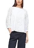 hat ein Webware-Futter s.Oliver Damen Bluse aus Baumwollspitze White 38
