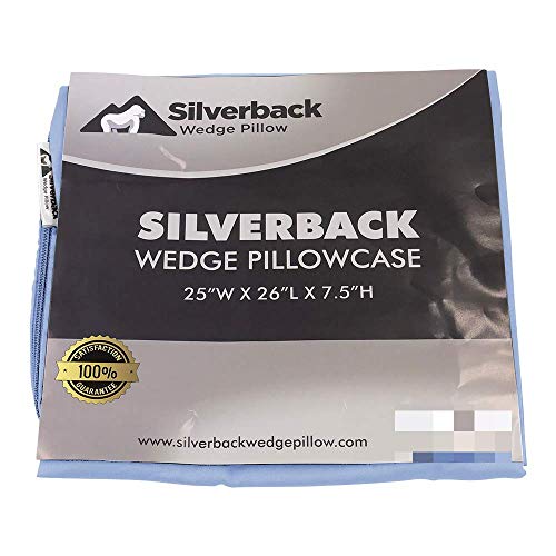Silverback Wedge Pillow 7.5" Wedge Pillow Cover 100% Egyptian Cotton Replacement Pillow Case, Fits Our 25"W X 26"L X 7.5"H Pillow Wedge, Fit For Wedges Up To 27.5"W X 27.5"L X 8"H #TOP2