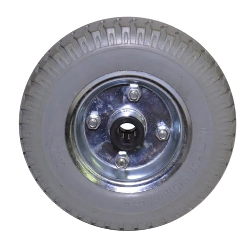 Kit 2 Roda Maciça De Borracha 250x4 Completa Carga Carrinho