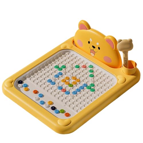 Planche à dessin magnétique grand format avec perles et stylo pour enfant
