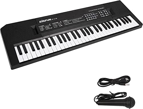 Kids Piano 61 Keys Music Keyboard Portable Piano Keyboard with Microphone Electronic Musical Instruments for Kids Music Learning Toys for 5 6 7 8 9 Years Old Boys Girls Gifts Age 5-9