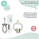 Suavinex, Starter-Set zur Zahnpflege, inkl. Zahnbürste für Babys + Zahnfleischmassagegerät + Zahnpasta für Babys, zum Verschenken, ergonomische Griffe, für den täglichen Gebrauch, ab 0 Monaten, Blau