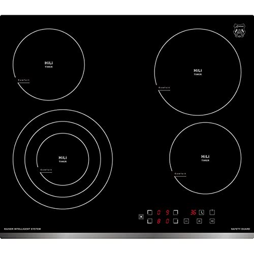 Kaiser Induktions Herd-Set 6306 RS + KCT 6703, Einbaubackofen,Edelstahl,79L 15 Fkt. Grill Air fryer Full Touch + 60 cm, Hi-light Herd, Kochfeld ohne Rahmen, Frontfacette,Restwärmeanzeige – Bild 8