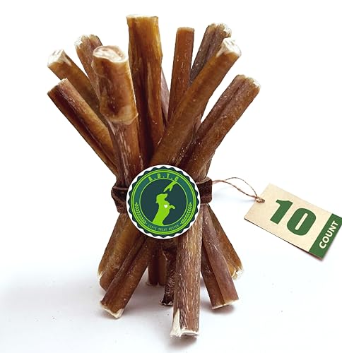 Bully Sticks for Dogs | Natural Long Lasting Pizzle Sticks | Single Ingredient Beef Pizzle | Dog Treats for Aggressive Chewers (Pack of 10, 6″ standard Beef Pizzle) Bully Sticks for Dogs | Natural Long Lasting Pizzle Sticks | Single Ingredient Beef Pizzle | Dog Treats for Aggressive Chewers (Pack of 10, 6″ standard Beef Pizzle)