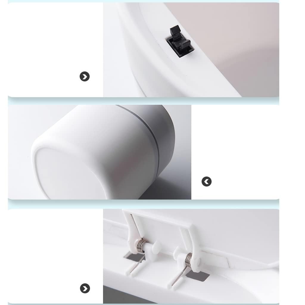 Mülleimer, Mini-Tisch-Mülleimer mit Deckel, 2 l, Tisch-Papierkorb, Mülleimer für Küche, Büro, Wohnzimmer, Couchtisch, Frisiertisch, Küchen-Mülleimer (blau) (eine Farbe: weiß)