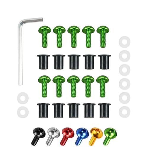 Tuercas y tornillos de parabrisas plateados 5mm de alta resistencia 3