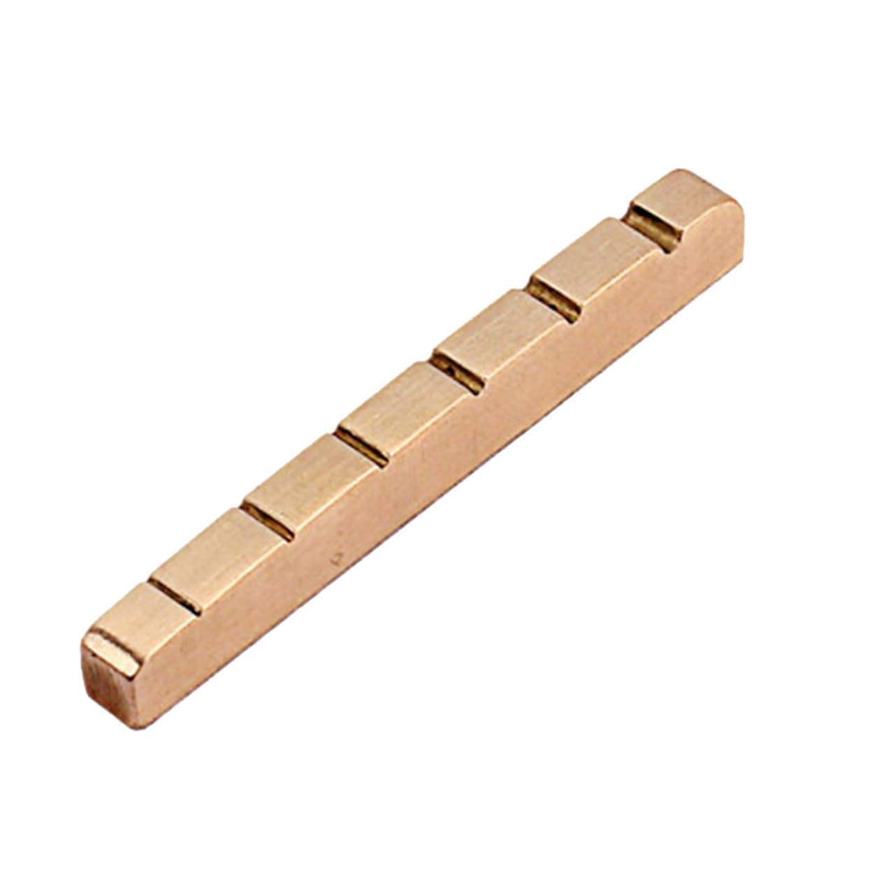 Generic 6 String Guitar Brass Nut 43mm Slotted Tonal Link Guitar Nuts Instrument Accessory