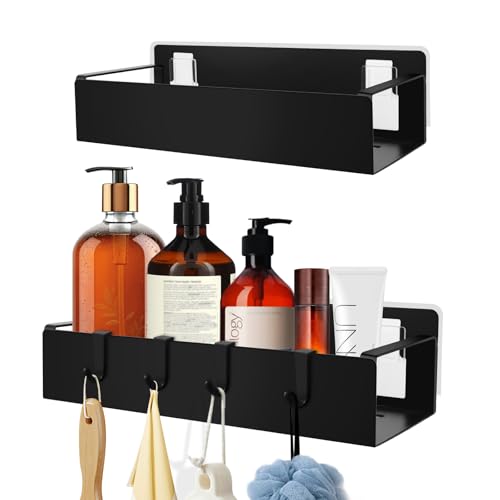 UTOCLEC Estanteria Ducha, 2 Piezas Estanteria Baño sin Taladro, Estante Ducha sin Taladro, Organizador de Baño, Shower Shelf, Cesta de Ducha Soporte para Champú y Gel de Baño (Negro) UTOCLEC Estanteria Ducha, 2 Piezas Estanteria Baño sin Taladro, Estante Ducha sin Taladro, Organizador de Baño, Shower Shelf, Cesta de Ducha Soporte para Champú y Gel de Baño (Negro)