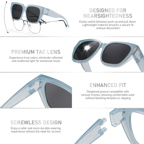 Image of HAOLOTA Polarized Fit Over Glasses Sunglasses for Women UV Protection